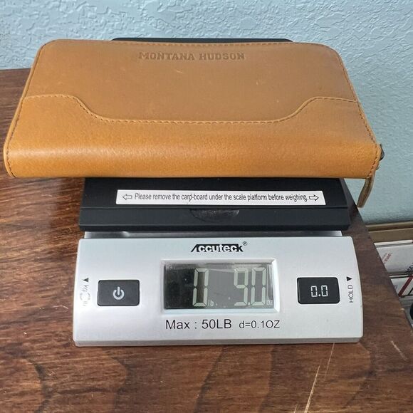 Montana Hudson Zip Around Leather Brown Wallet Coin Zip Credit Card Slots Large - Picture 12 of 12